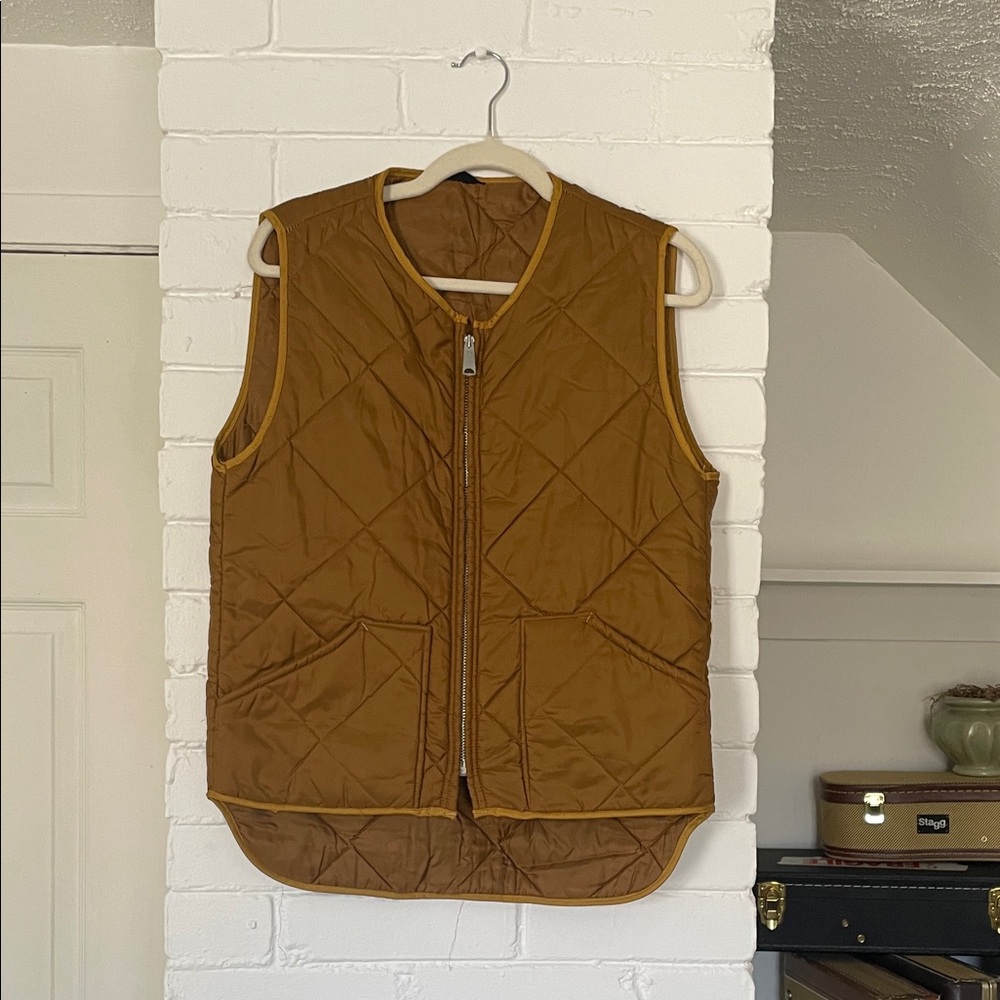 Vintage Big Smith Brown Quilted Vest
